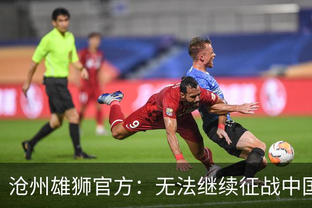 沧州雄狮官方：无法继续征战中国足球职业联赛